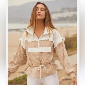 Free People Beige and White Jacket